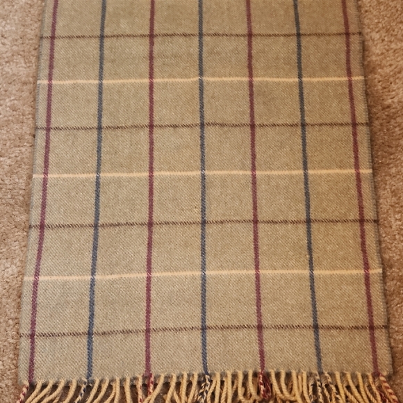 Burberry Tan and Red Plaid Scarf - Picture 4 of 16